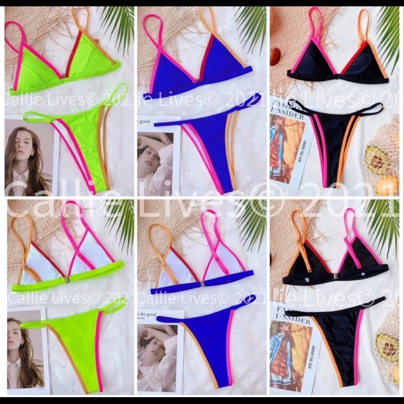 NWT ROYAL BLUE & COLOR TRIM BIKINI 👙 - Picture 3 of 4